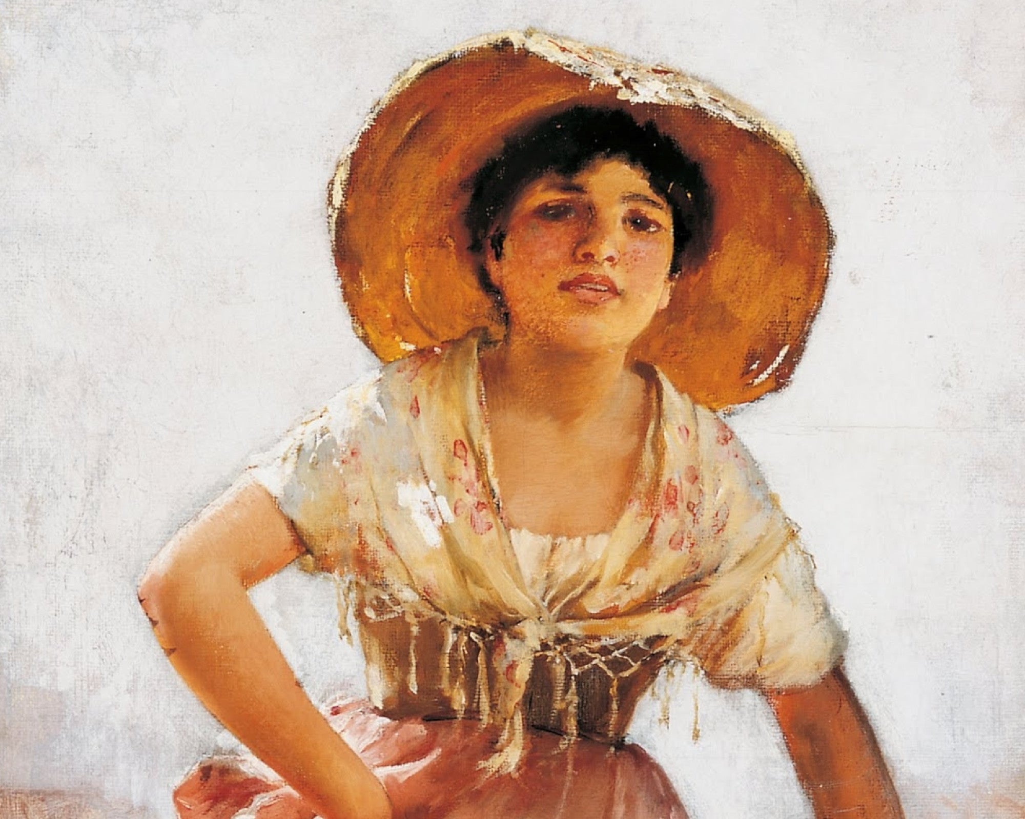 Florentine Flower Girl, Frank Duveneck Fine Art Print