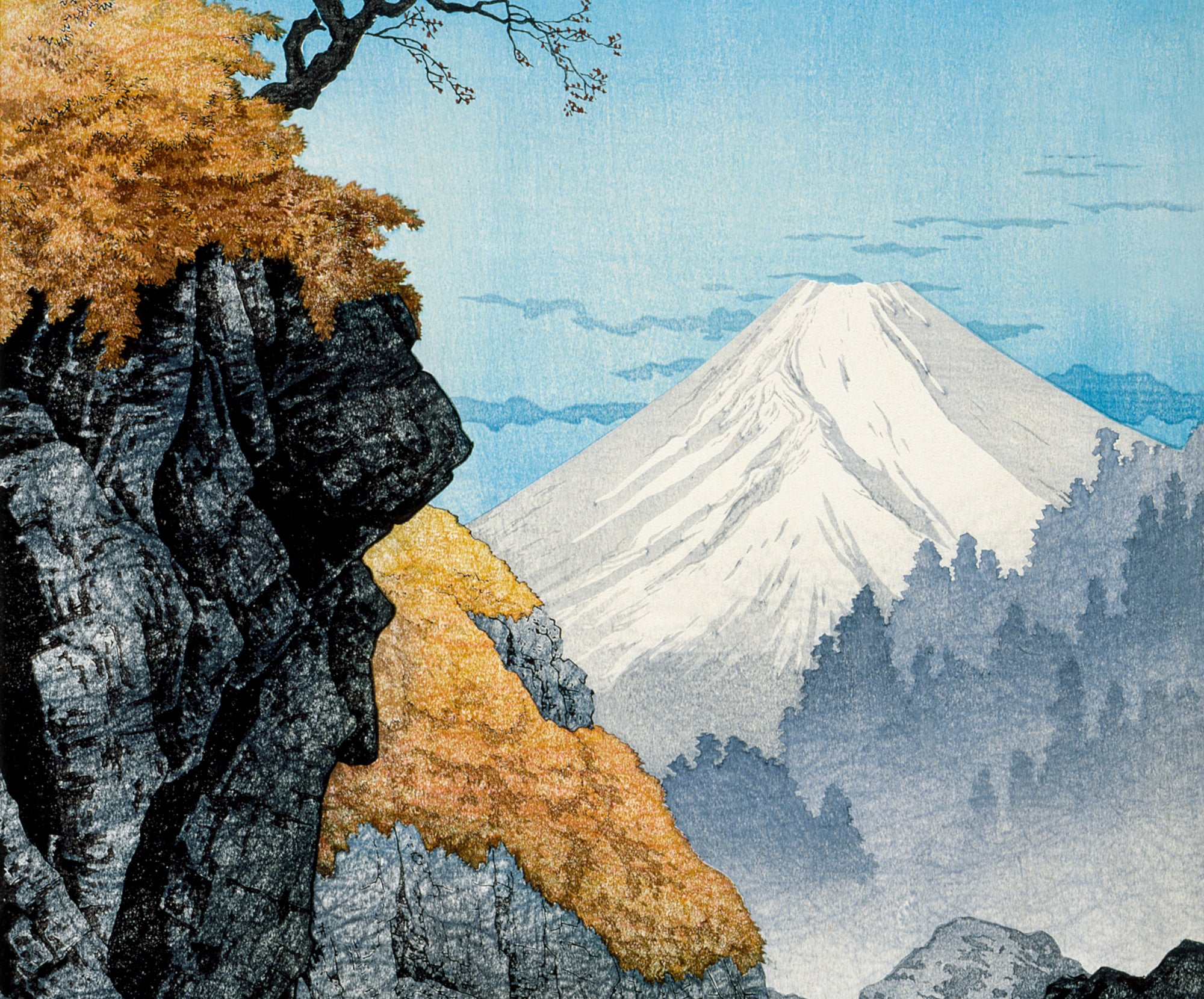 Foot of Mount Ashitaka, Japanese Fine Art Print, Hiroaki Takahashi