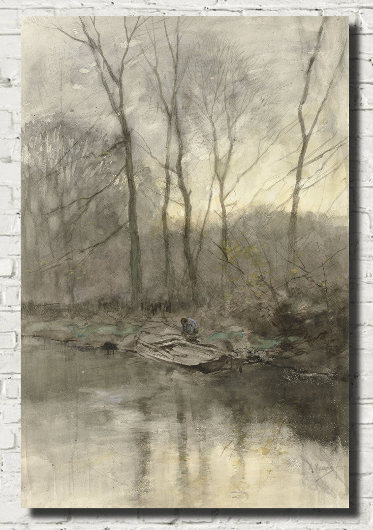 Forest edge on the water, Anton Mauve Fine Art Print