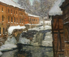 The Akerselven River In The Snow, Frits Thoulow Fine Art Print