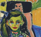 Ernst Ludwig Kirchner Expressionism Fine Art Print, Fränzi in front of carved chair