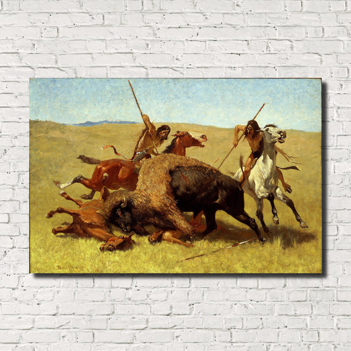 Frederic Remington, Old Masters Fine Art Print : The Buffalo Hunt