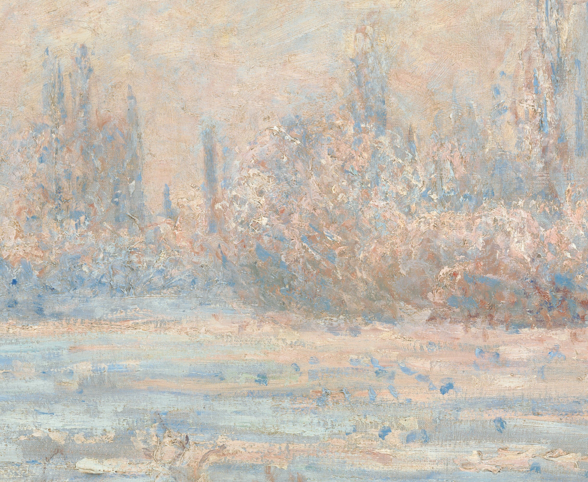 Claude Monet, Frost Landscape, Gallery Quality Canvas Reproduction