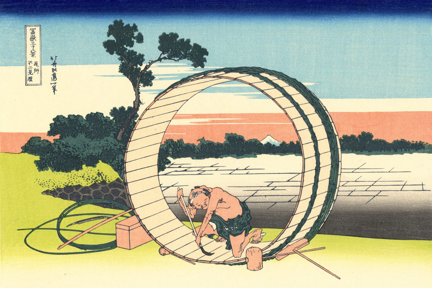 36 Views of Mount Fuji, Fujimi Fuji, Katsushika Hokusai, Japanese Print