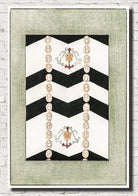 Geometric pattern with nautical motif, Japanese Illustration Print, Watanabe Shōtei