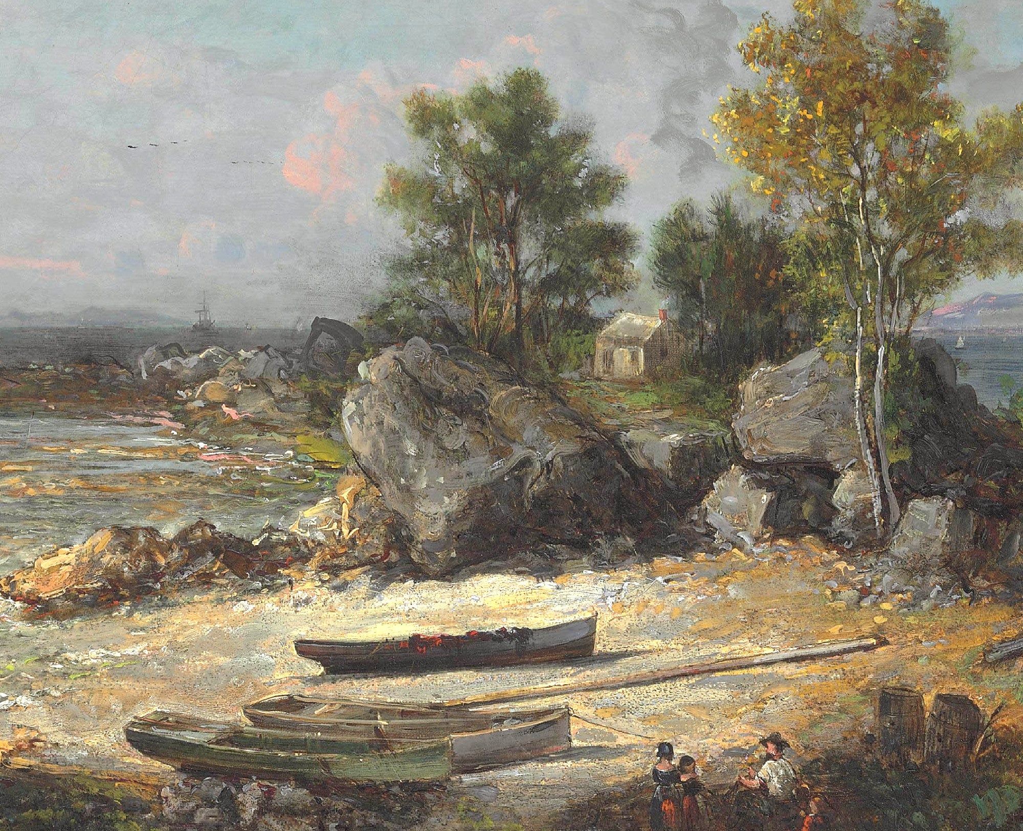 George Loring Brown Fine Art Print, Oystermans Hut