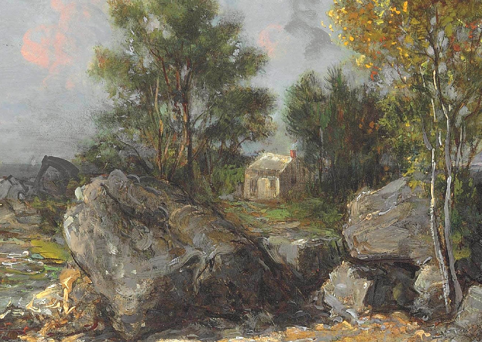 George Loring Brown Fine Art Print, Oystermans Hut