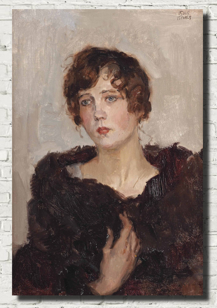 Isaac Israëls Fine Art Print, Gertie in a Fur Coat