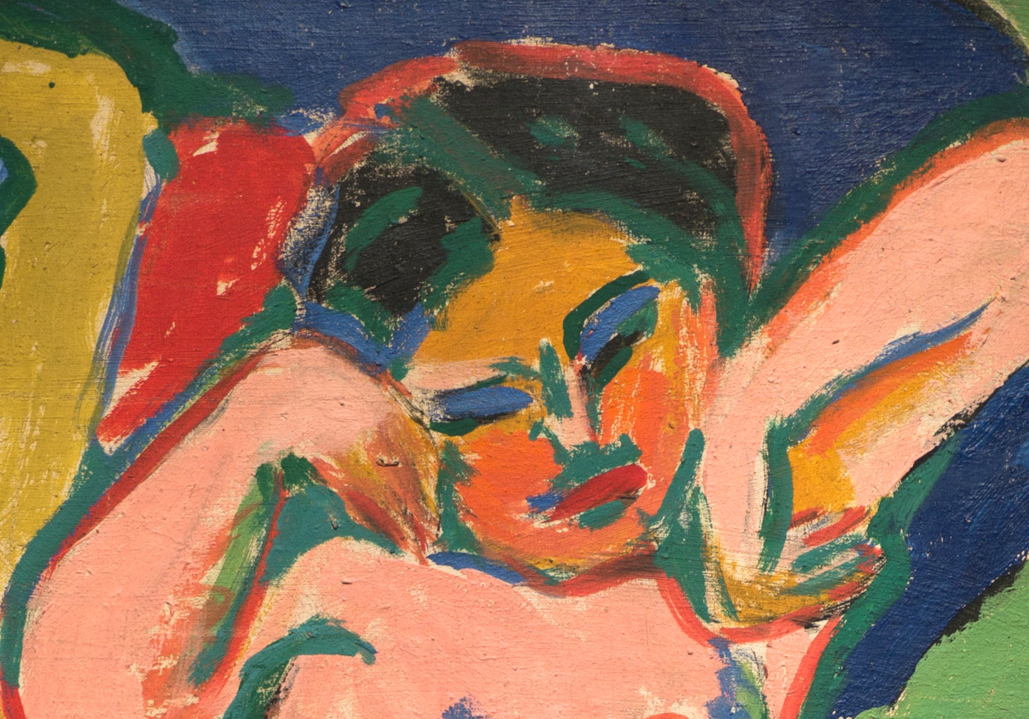 Ernst Ludwig Kirchner Expressionism Fine Art Print, Girl in a Flowering Meadow