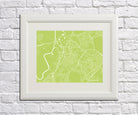 Gloucester City Street Map Print Feature Wall Art Poster