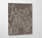 Gloucester City Street Map Print Feature Wall Art Poster