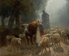 Going To Market On A Misty Morning, Constant Troyon Fine Art Print