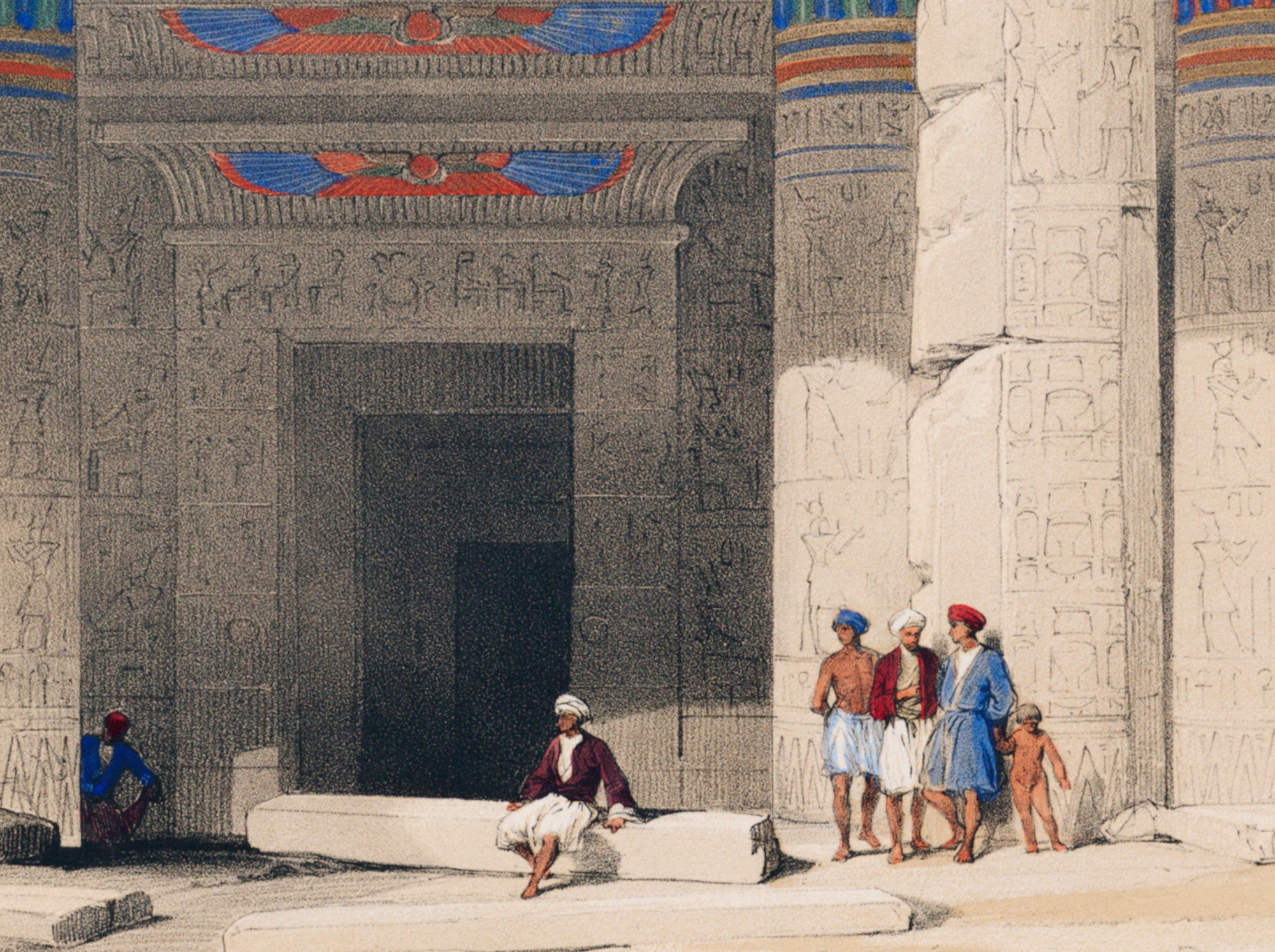 Grand Portico of the Temple of Philae Nubia, David Roberts Fine Art Print