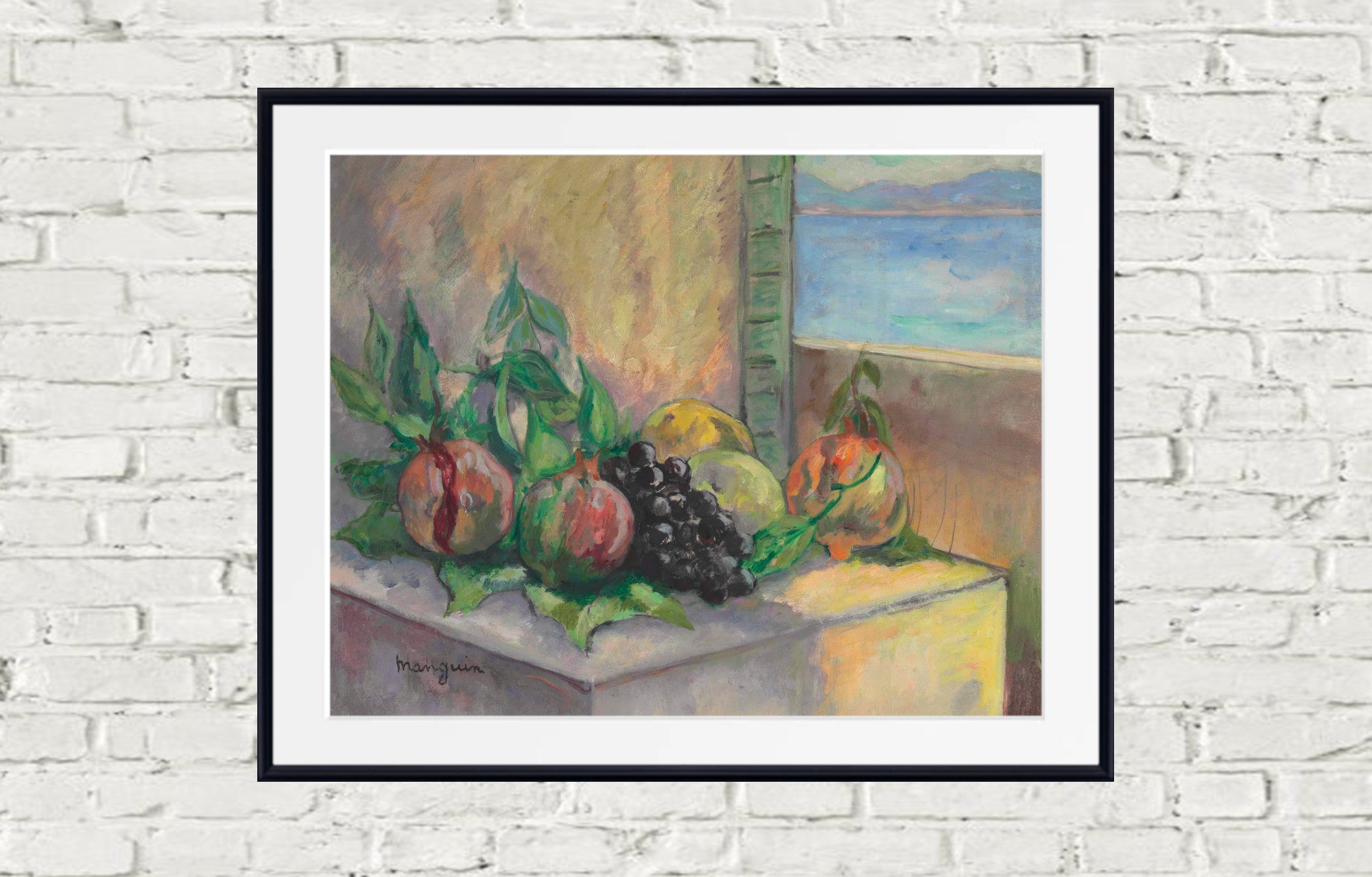 Pomegranates and Grapes Still Life, Henri Manguin, Grenades et raisins