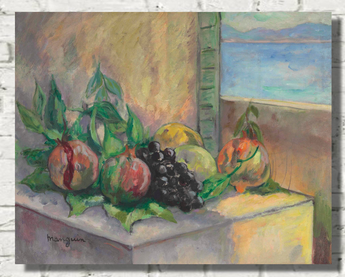Pomegranates and Grapes Still Life, Henri Manguin, Grenades et raisins