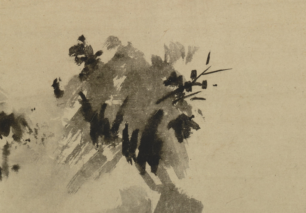 Sesshū Tōyō Fine Art Print, Japanese Splashed Ink Landscape, Haboku-Sansui