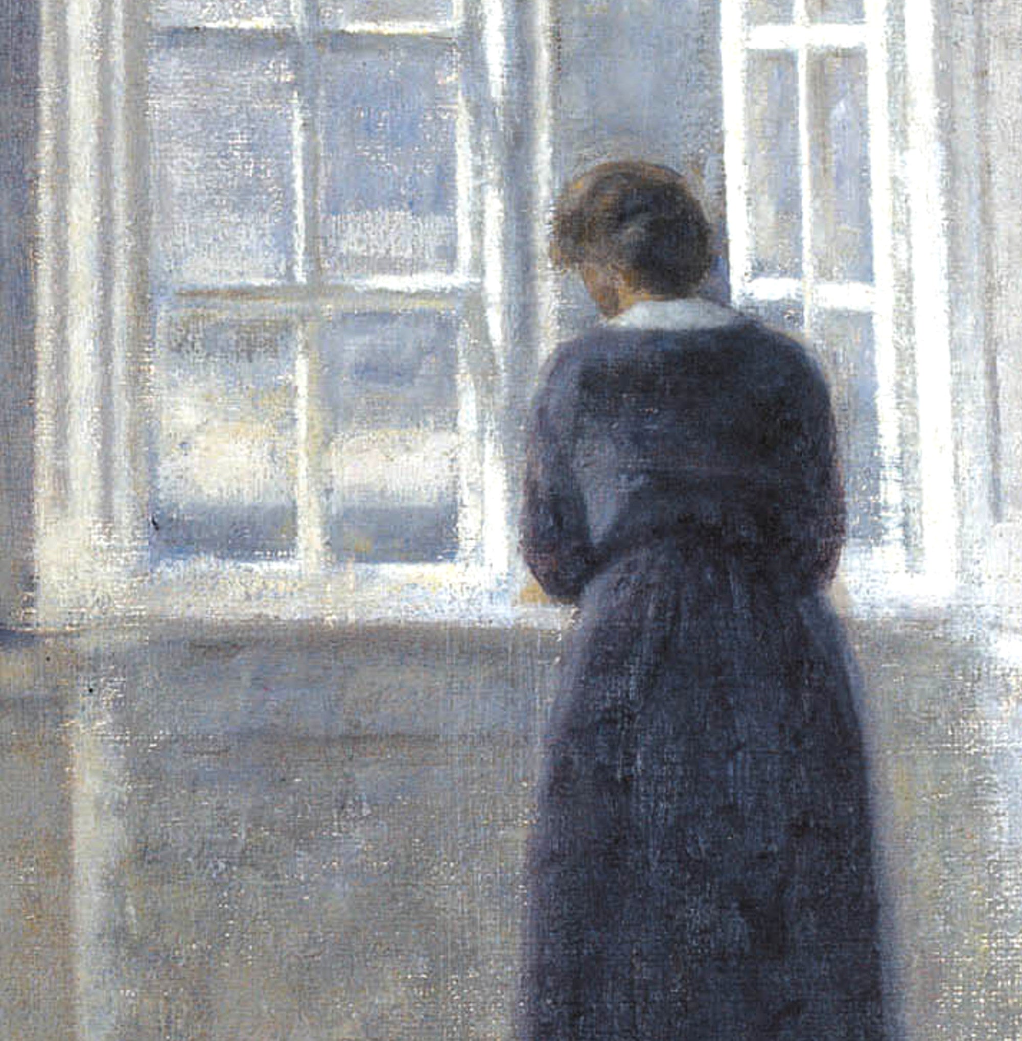 Wilhelm Hammershoi Fine Art Print,Tall Windows