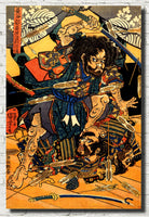 Utagawa Kuniyoshi, Japanese Fine Art Print, Hasebe Nobutsura during the taira attack on the takakura palace