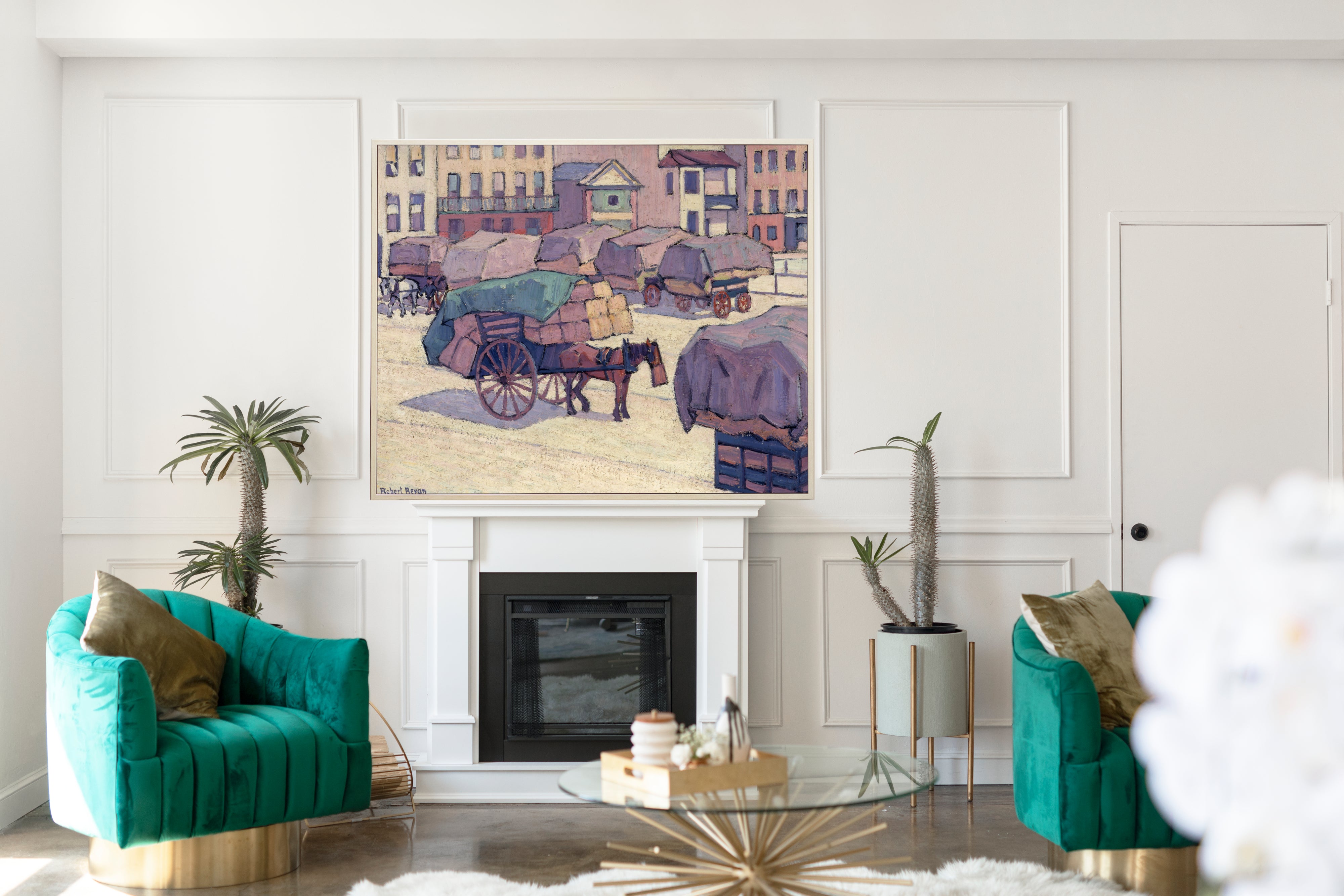 Hay Carts, Cumberland Market, Robert Polhill Bevan Fine Art Print