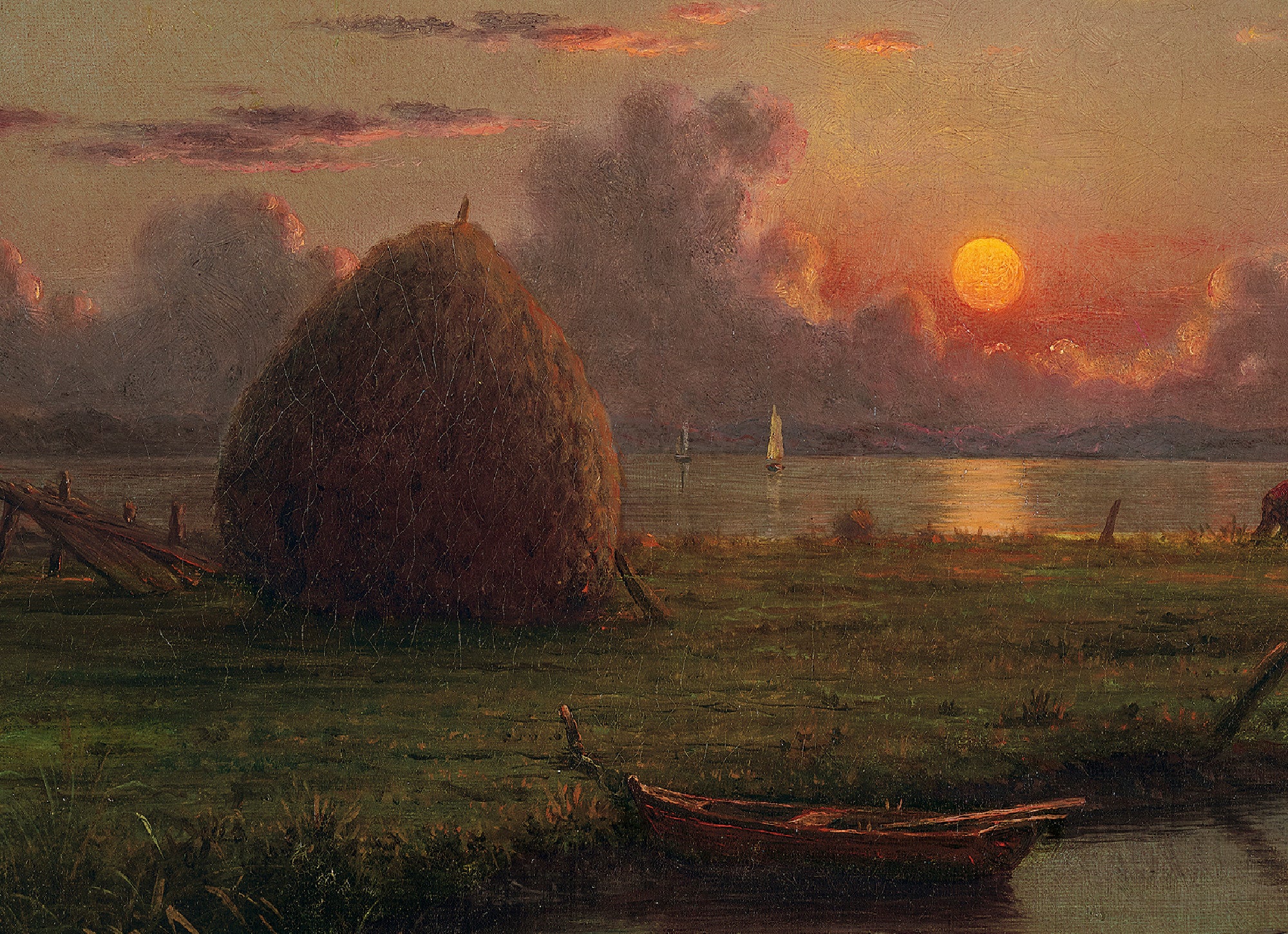Haystack at Sunset, Martin Johnson Heade