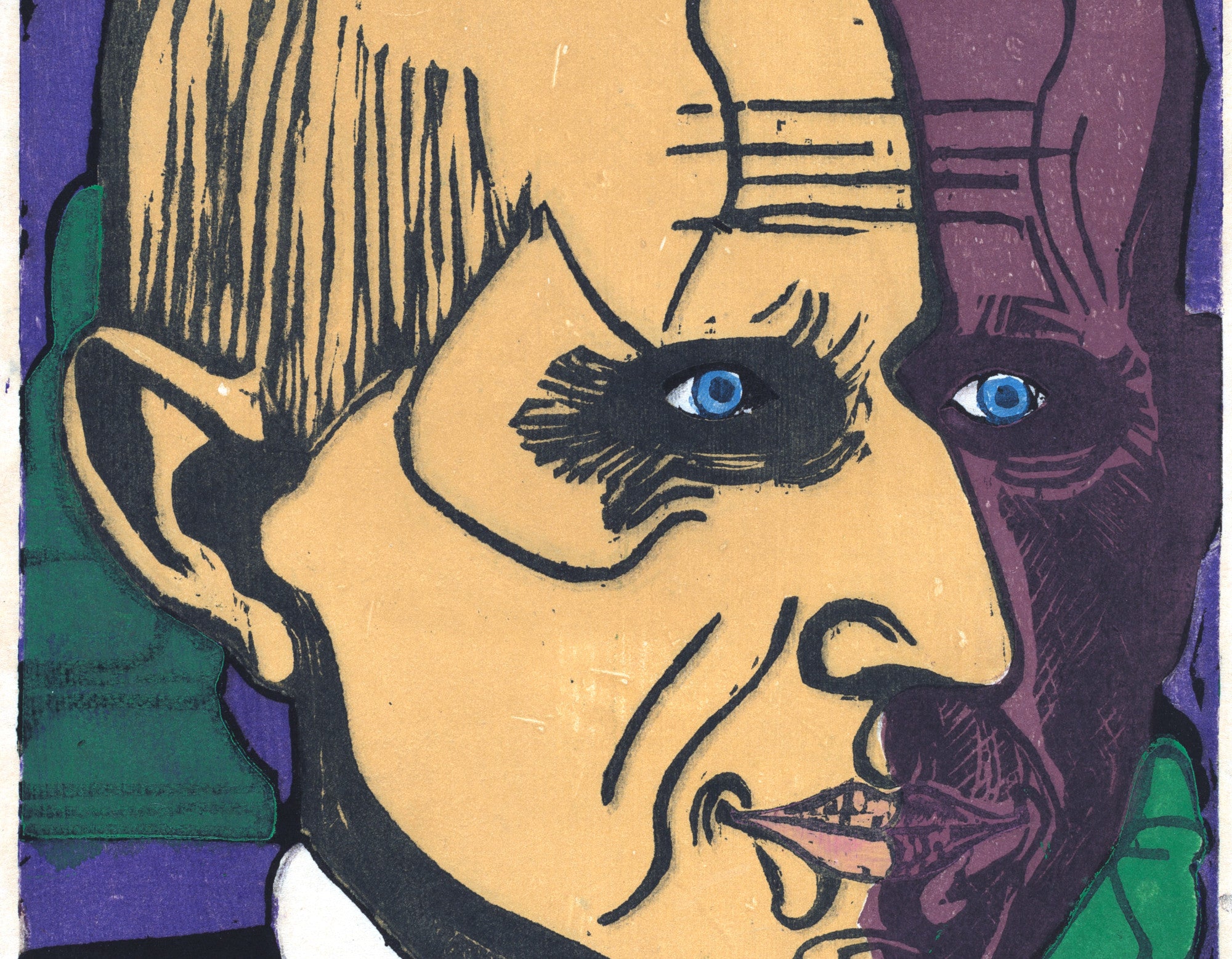 Ernst Ludwig Kirchner Expressionism Fine Art Print, Head of Dr. Bauer