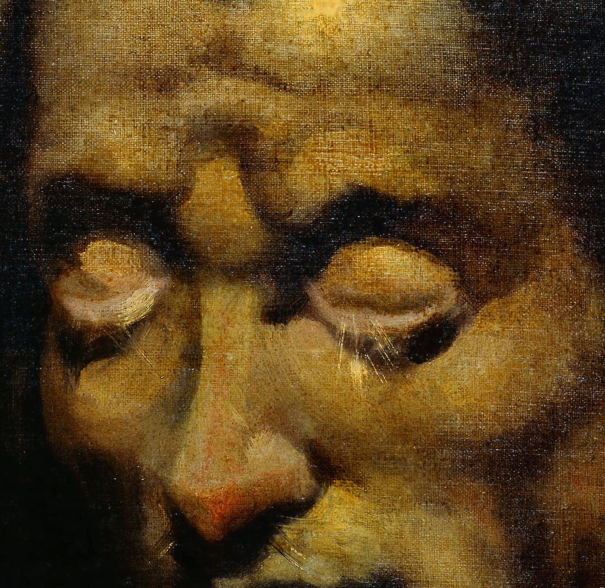 Henry Fuseli Fine Art Print, Head of a Damned Soul from Dante's Inferno