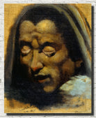 Henry Fuseli Fine Art Print, Head of a Damned Soul from Dante's Inferno