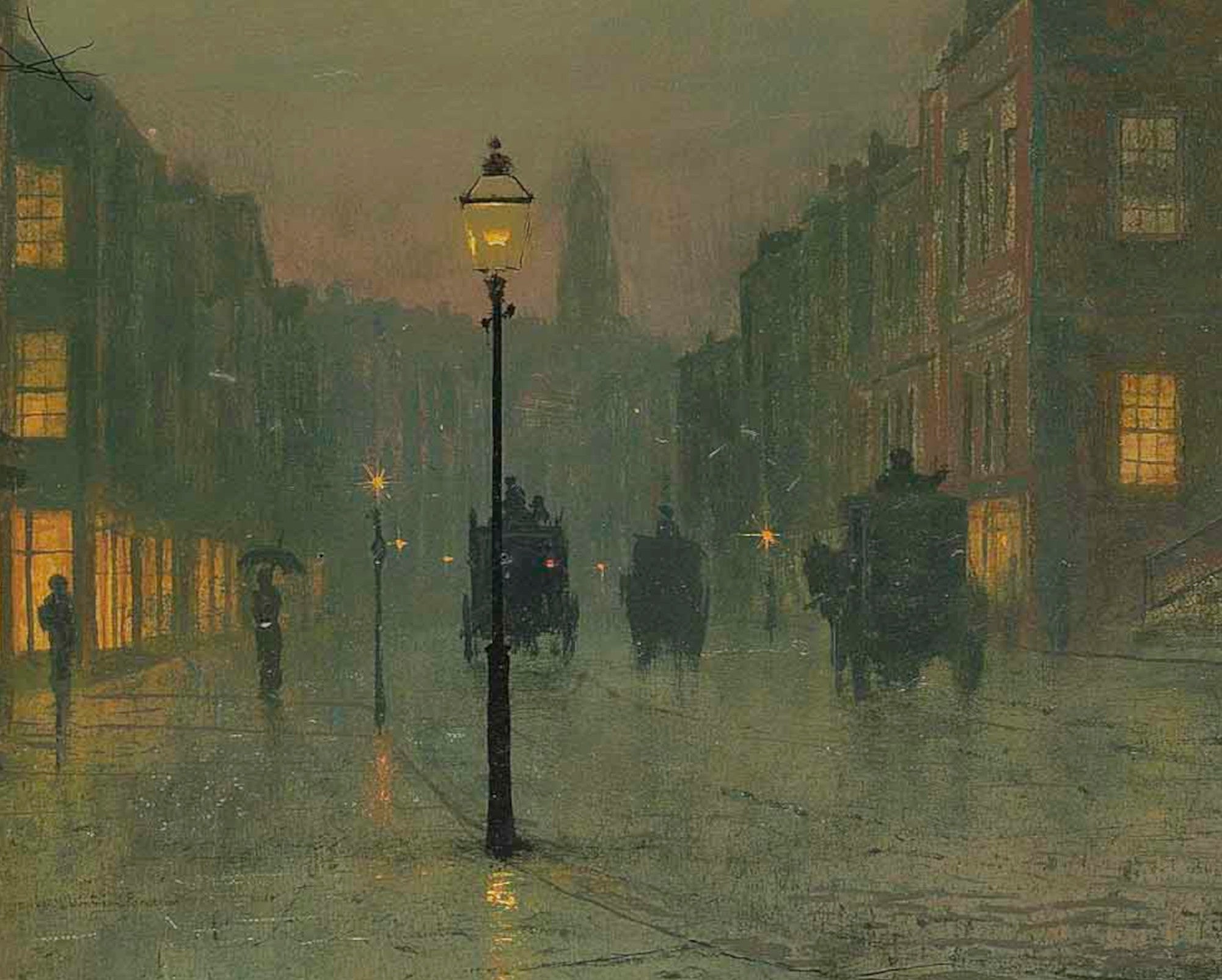 John Atkinson Grimshaw Fine Art Print: Heath Street Hampstead
