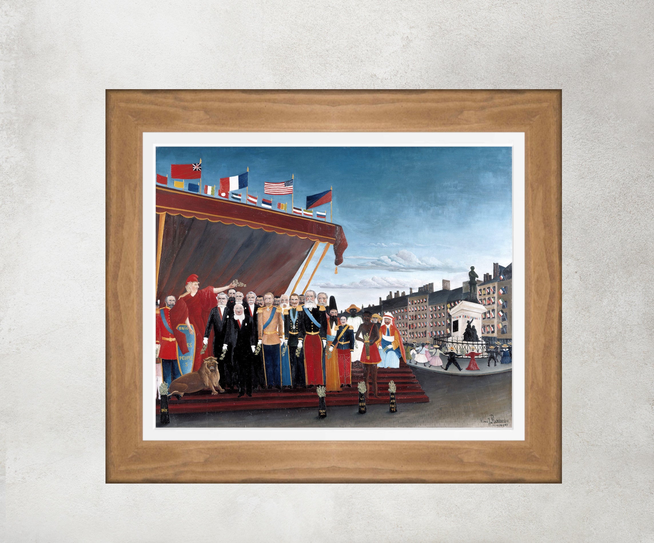Henri Rousseau Framed Art Print, The Representatives of Foreign Powers Coming to Greet the Republic as a Sign of Peace