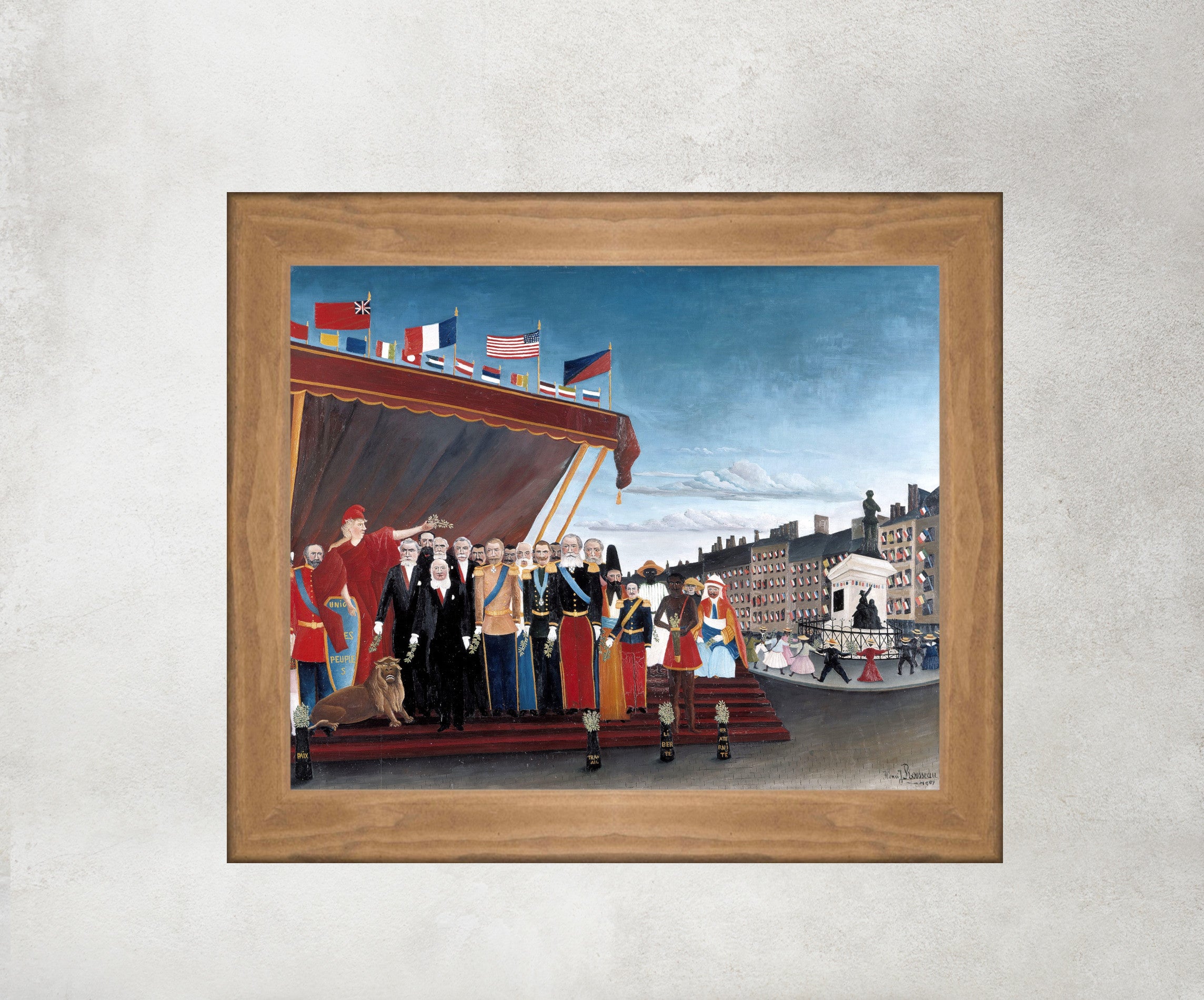 Henri Rousseau Framed Art Print, The Representatives of Foreign Powers Coming to Greet the Republic as a Sign of Peace