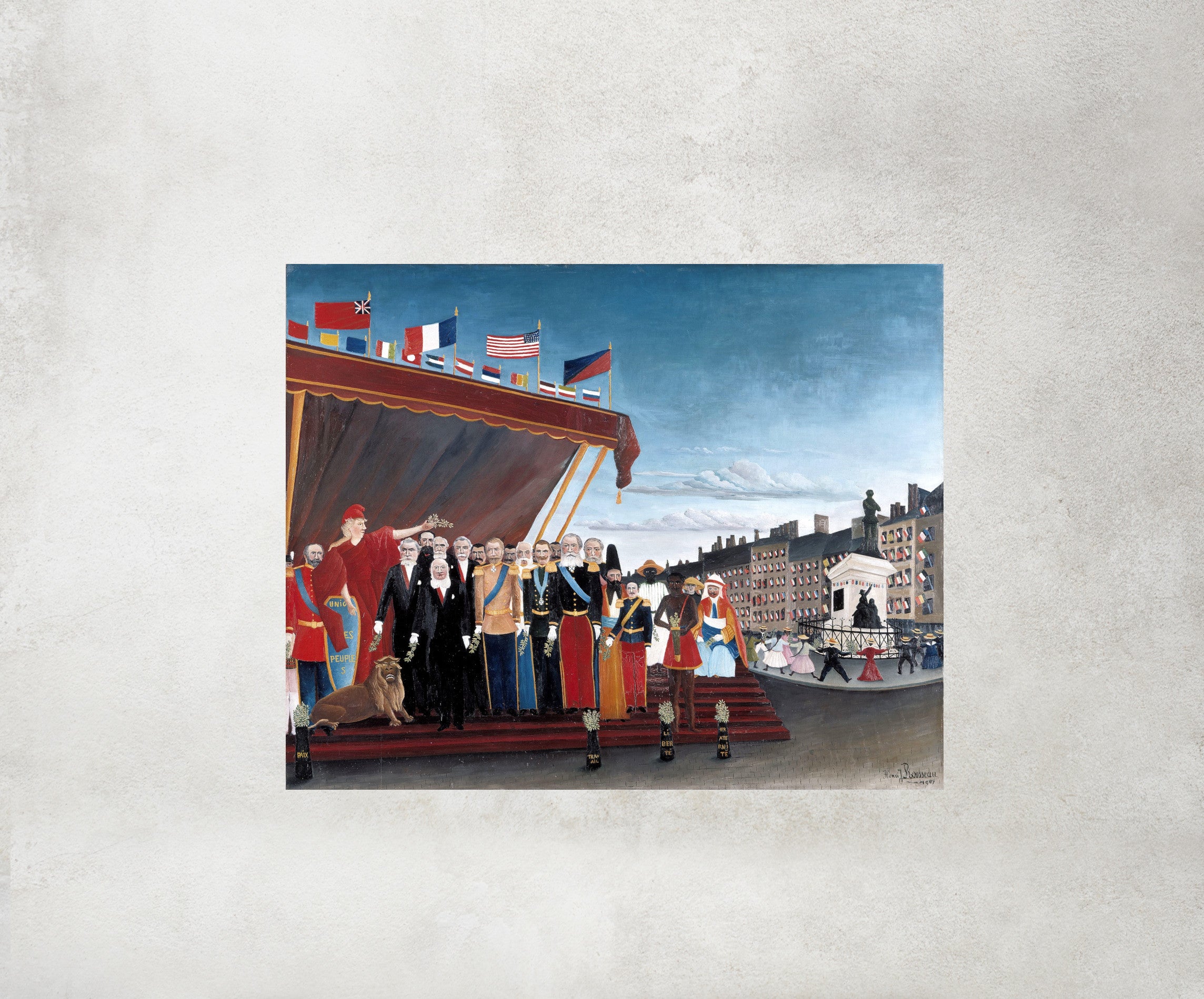 Henri Rousseau Framed Art Print, The Representatives of Foreign Powers Coming to Greet the Republic as a Sign of Peace