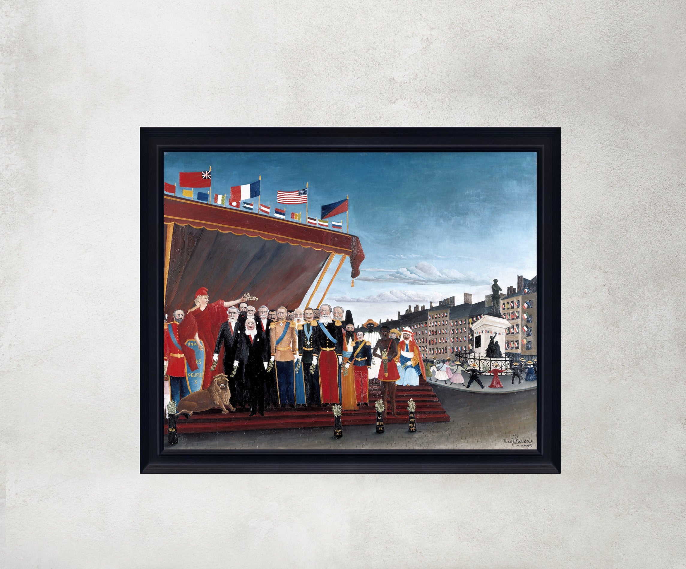 Henri Rousseau Framed Art Print, The Representatives of Foreign Powers Coming to Greet the Republic as a Sign of Peace