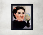 Henri Rousseau Framed Art Print, Portrait of a Woman with Flowers