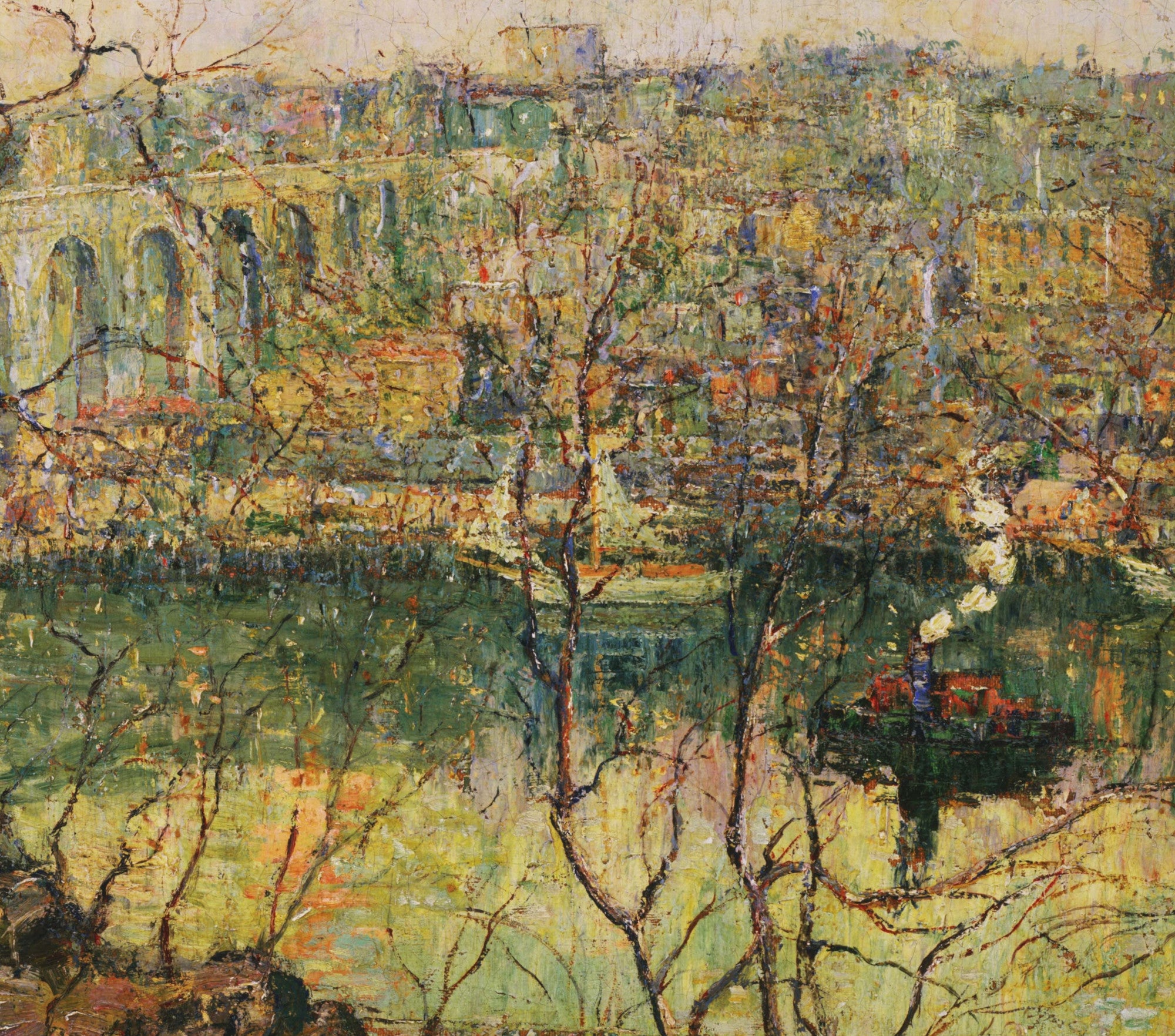 High Bridge, Early Moon, Ernest Lawson Fine Art Print