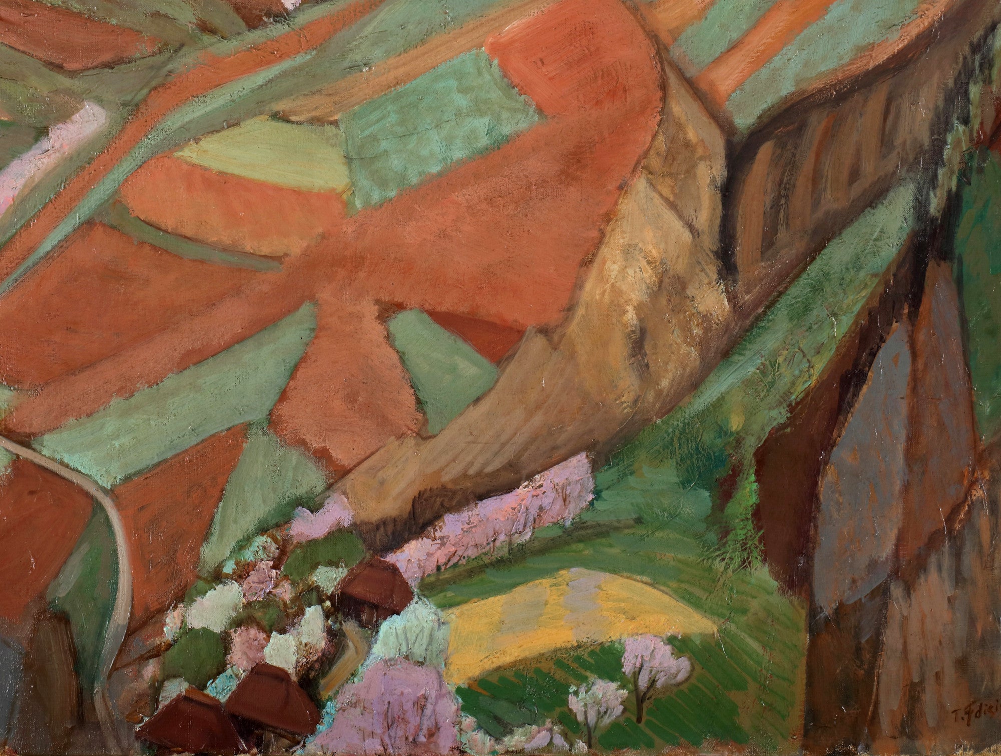 Fujishima Takeji Fine Art Print, Highly Cultivated Hills