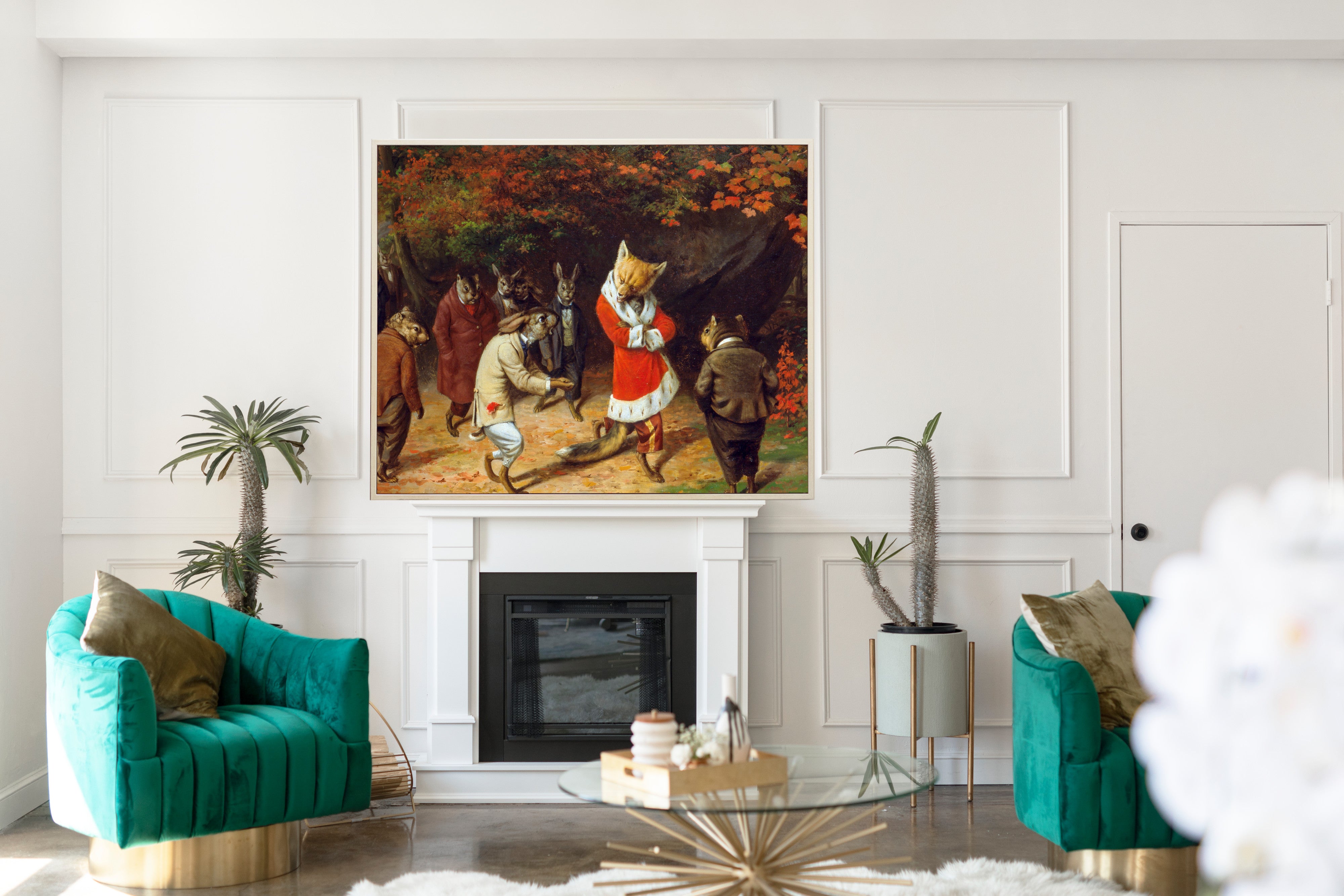 His Majesty Receives, William Holbrook Beard Fine Art Print