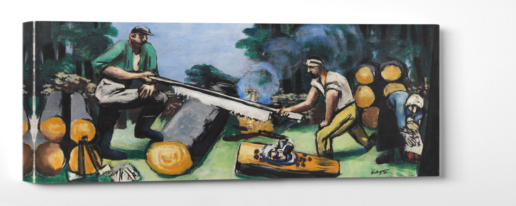 Max Beckmann, Lumber Sawer in the Forest- New Objectivity
