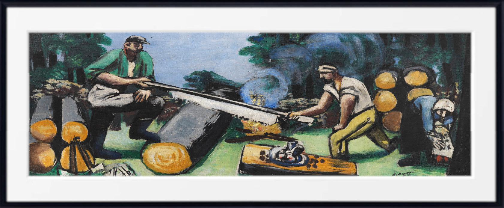 Max Beckmann, Lumber Sawer in the Forest- New Objectivity