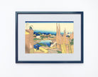 36 Views of Mount Fuji, Honjo Tatekawa the timberyard at Honjo Sumida, Katsushika Hokusai, Japanese Print