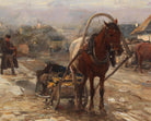 Alfred Kowalski Fine Art Print, Horse and Cart on the Village Street