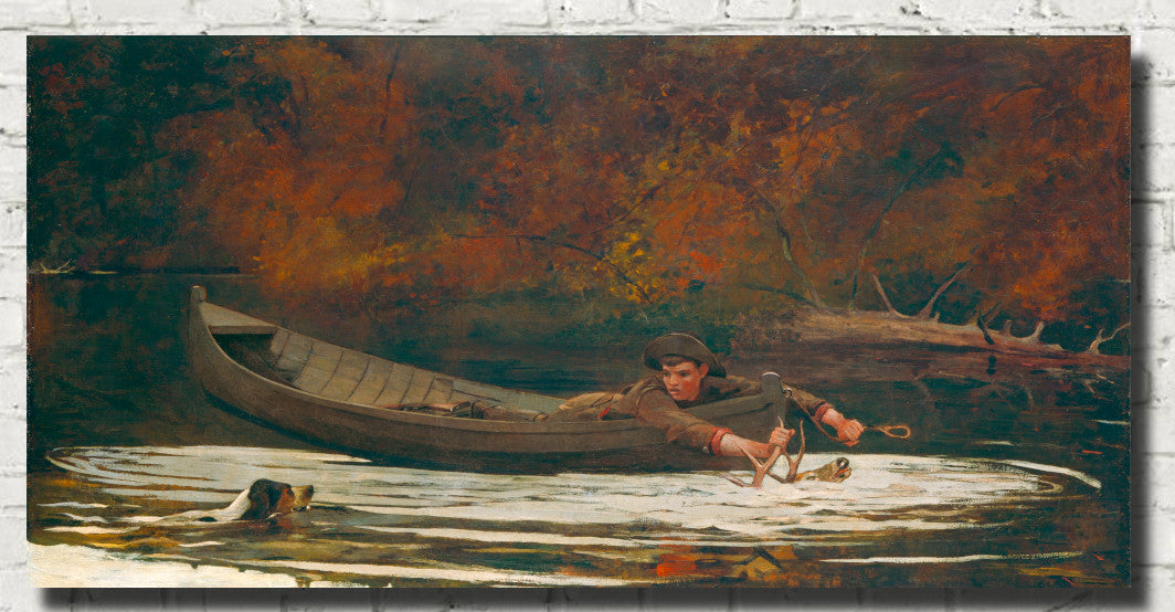 Winslow Homer Fine Art Print : Hound and Hunter