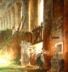 Hubert Robert Fine Art Print, Hermit in The Ruins