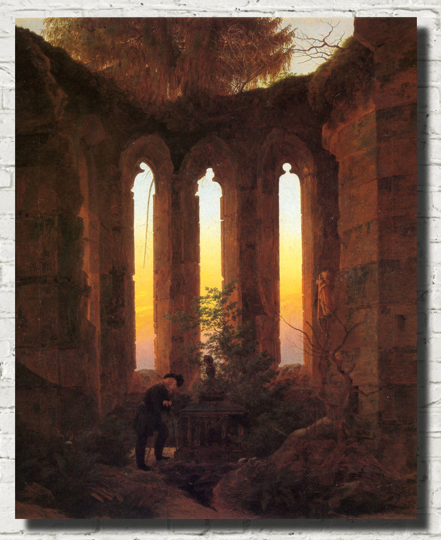 Caspar David Friedrich Fine Art Print, Hutten's Grave