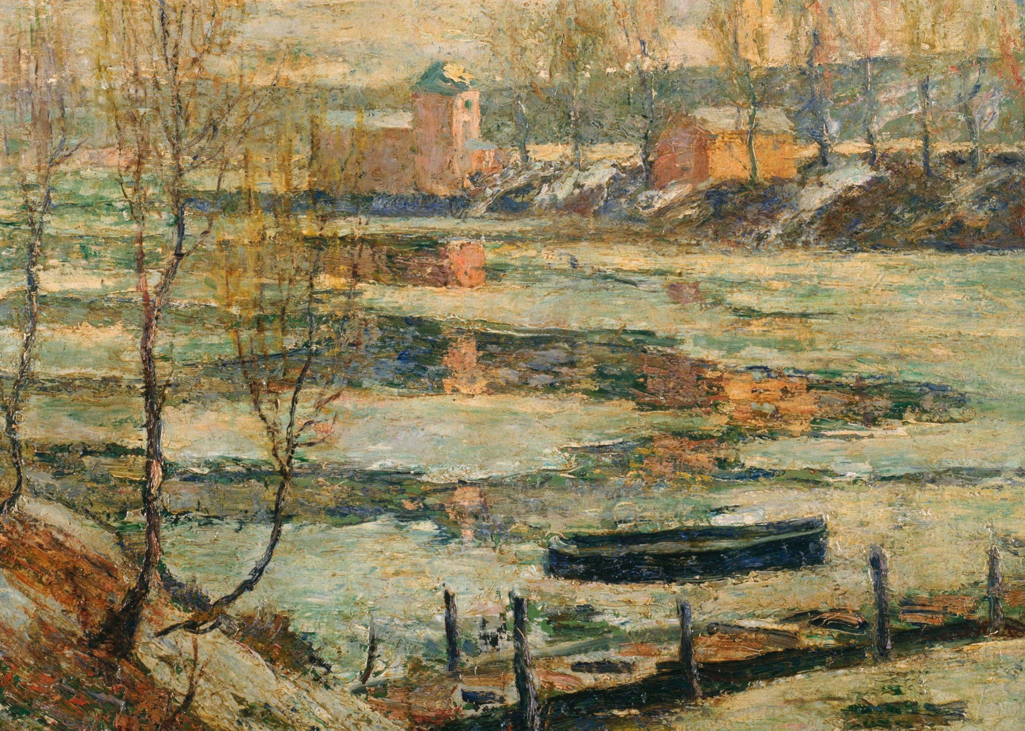 Ice in the River, Ernest Lawson Fine Art Print