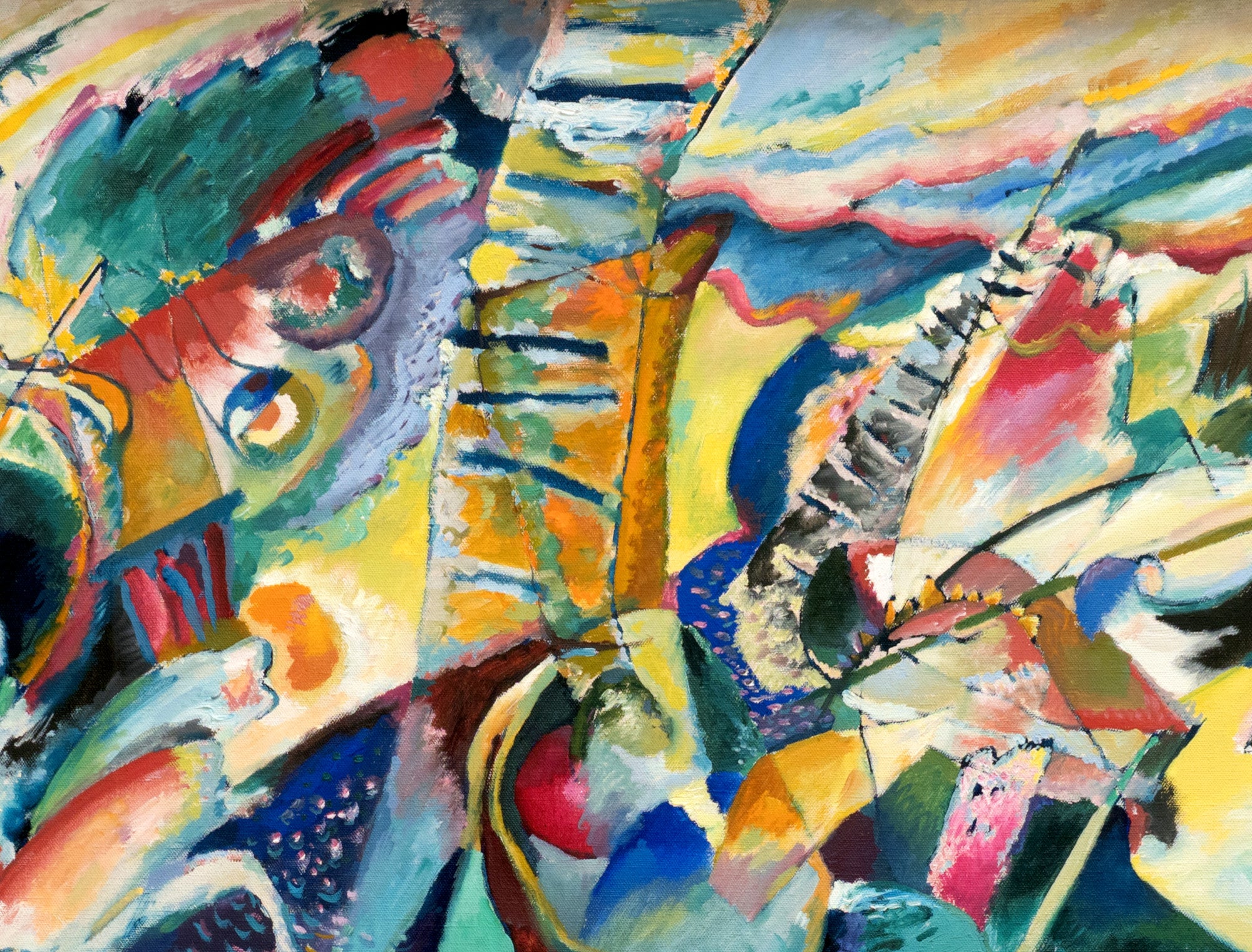 Wassily Kandinsky Fine Art Print, Abstract Composition Improvisation Gorge