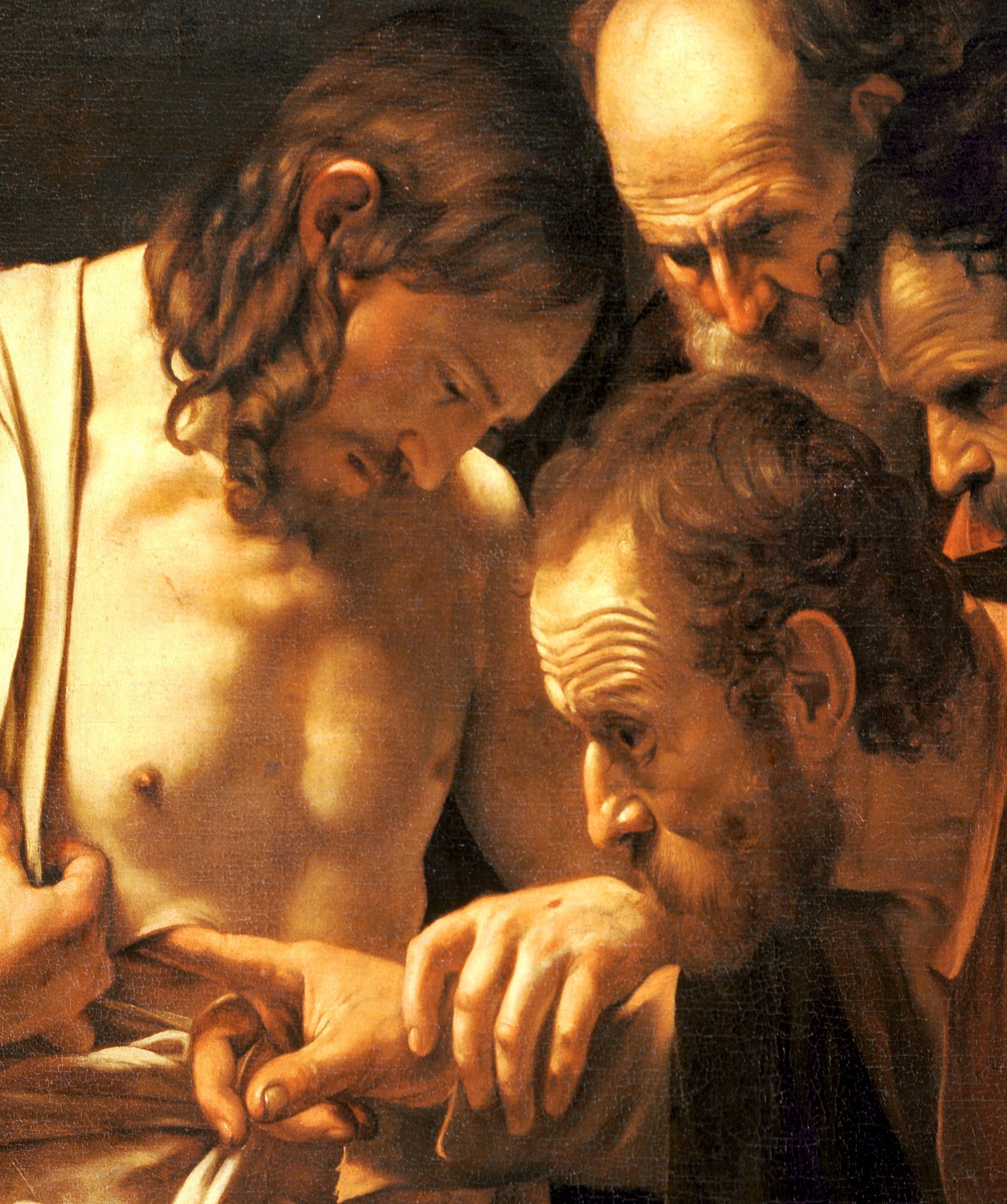 Caravaggio Baroque Fine Art Print, Incredulity of Saint Thomas