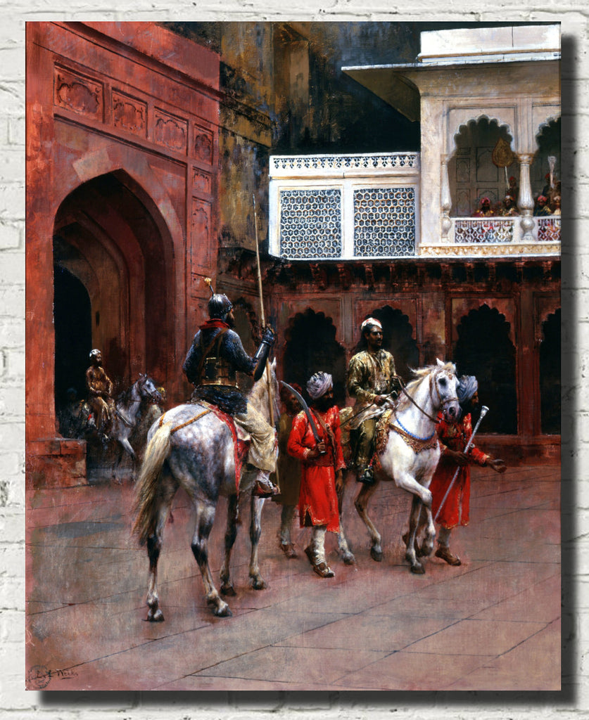 Edwin Lord Weeks Fine Art Print, Indian Prince, Palace of Agra