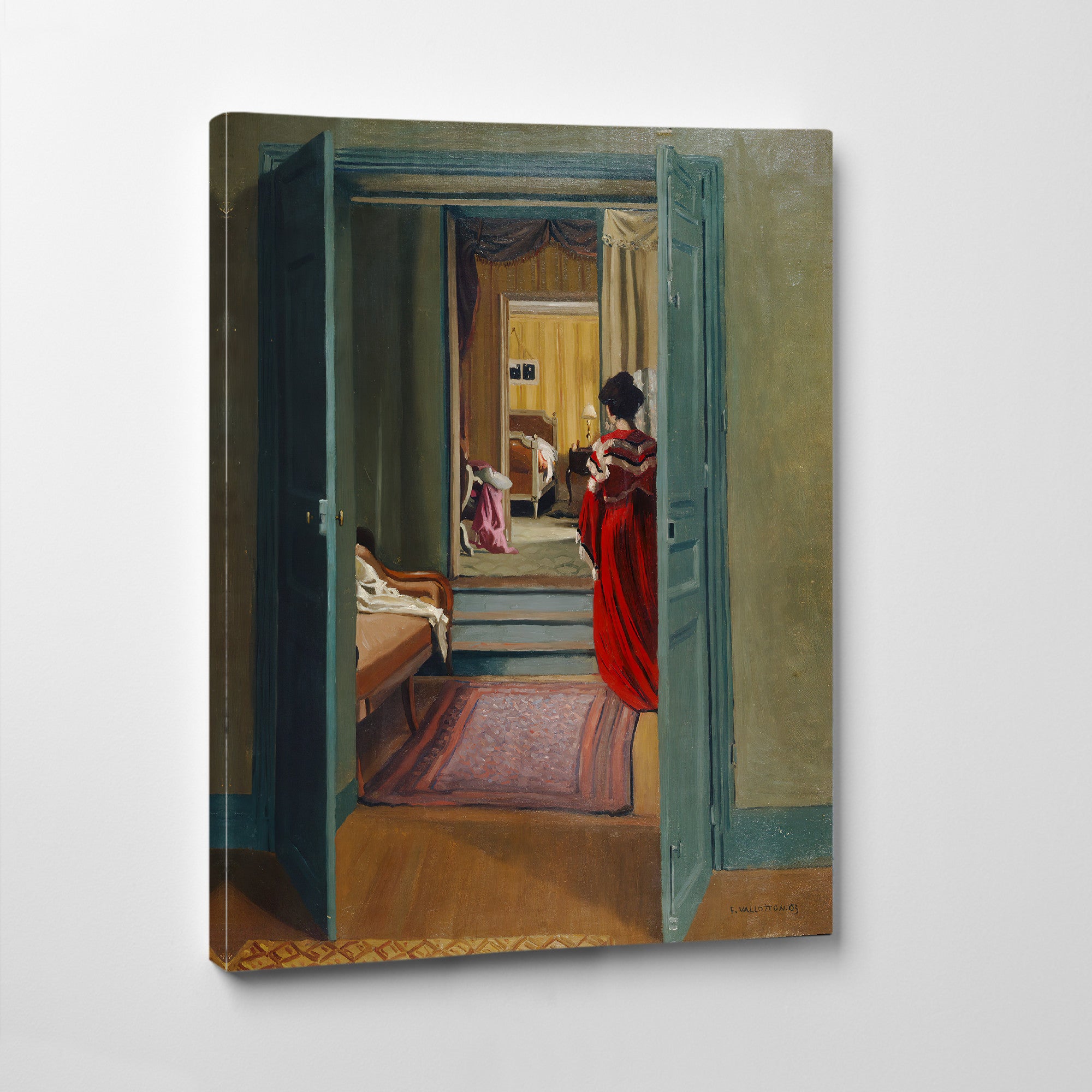 Interior with Woman in Red, Félix Vallotton