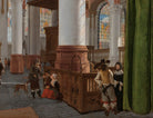 Gerard Houckgeest Baroque Fine Art Print, Interieur van de Oude Kerk in Delft
