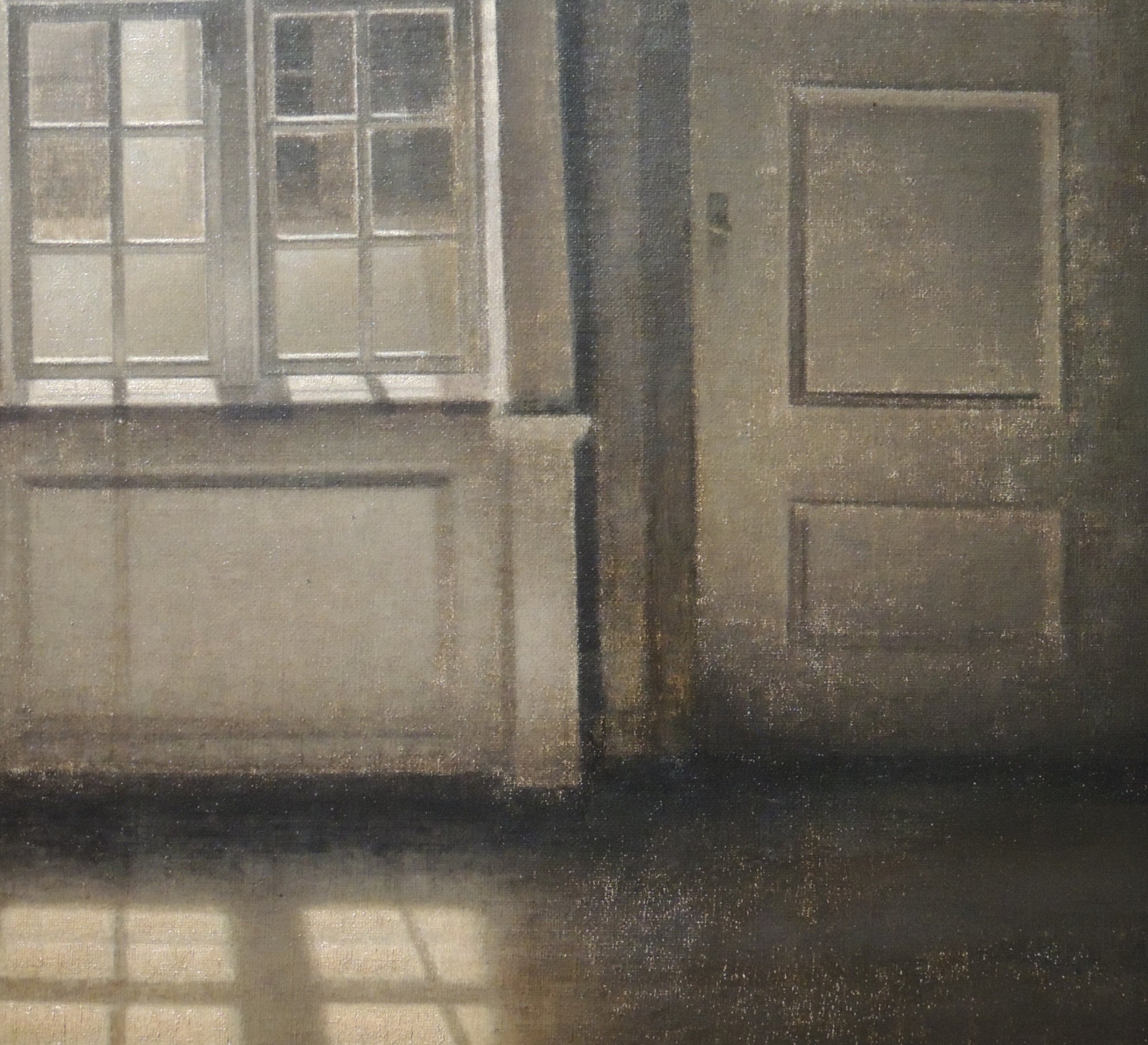 Wilhelm Hammershoi Fine Art Print,Interior, Sunlight on the Floor